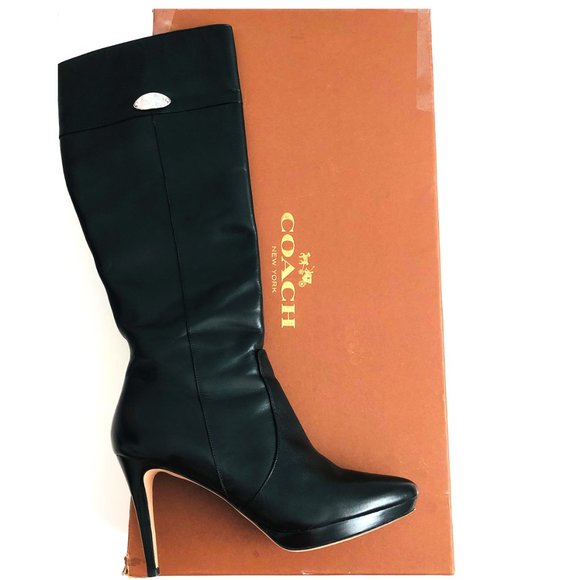 Coach Shoes - COACH Grace Black Leather Boots